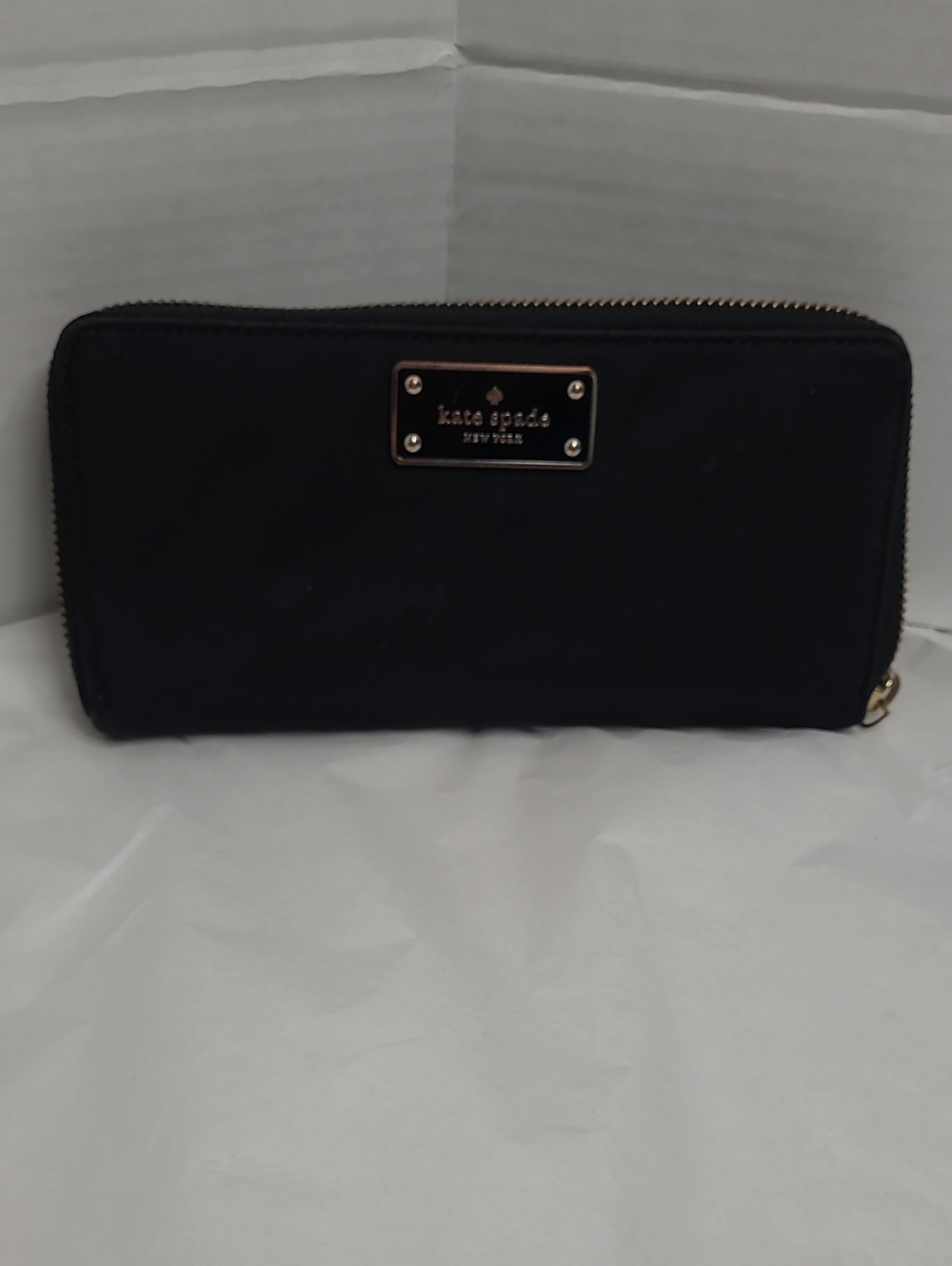 Kate spade nylon wallet black interior